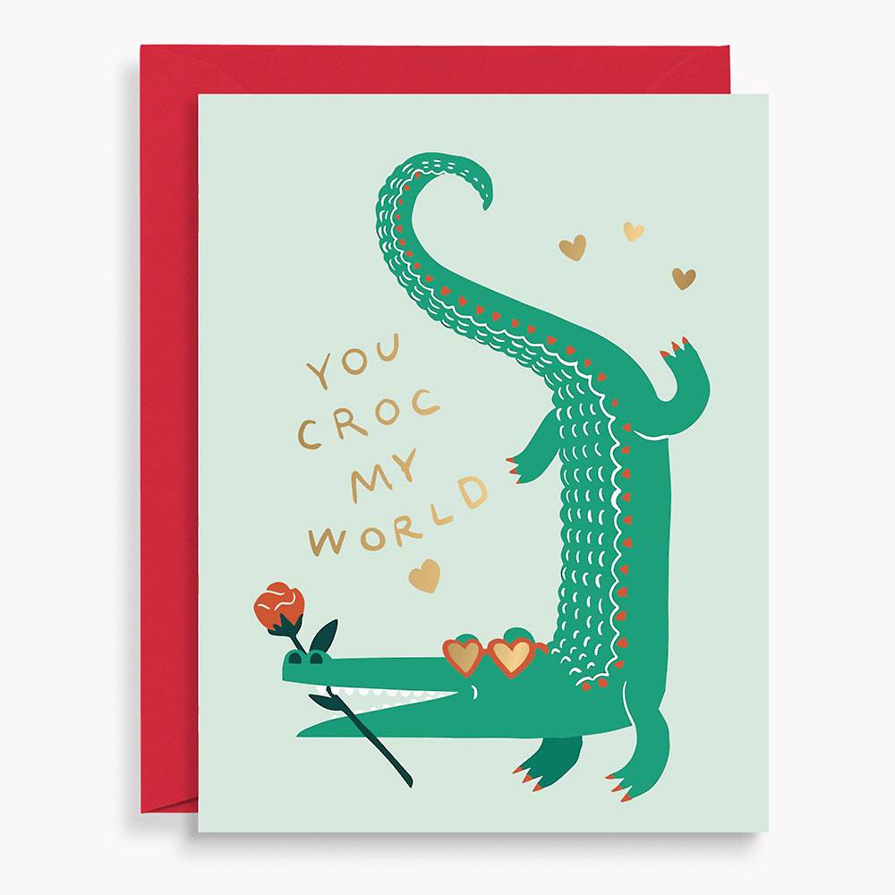 You Croc My World Valentine Card | Paper Source