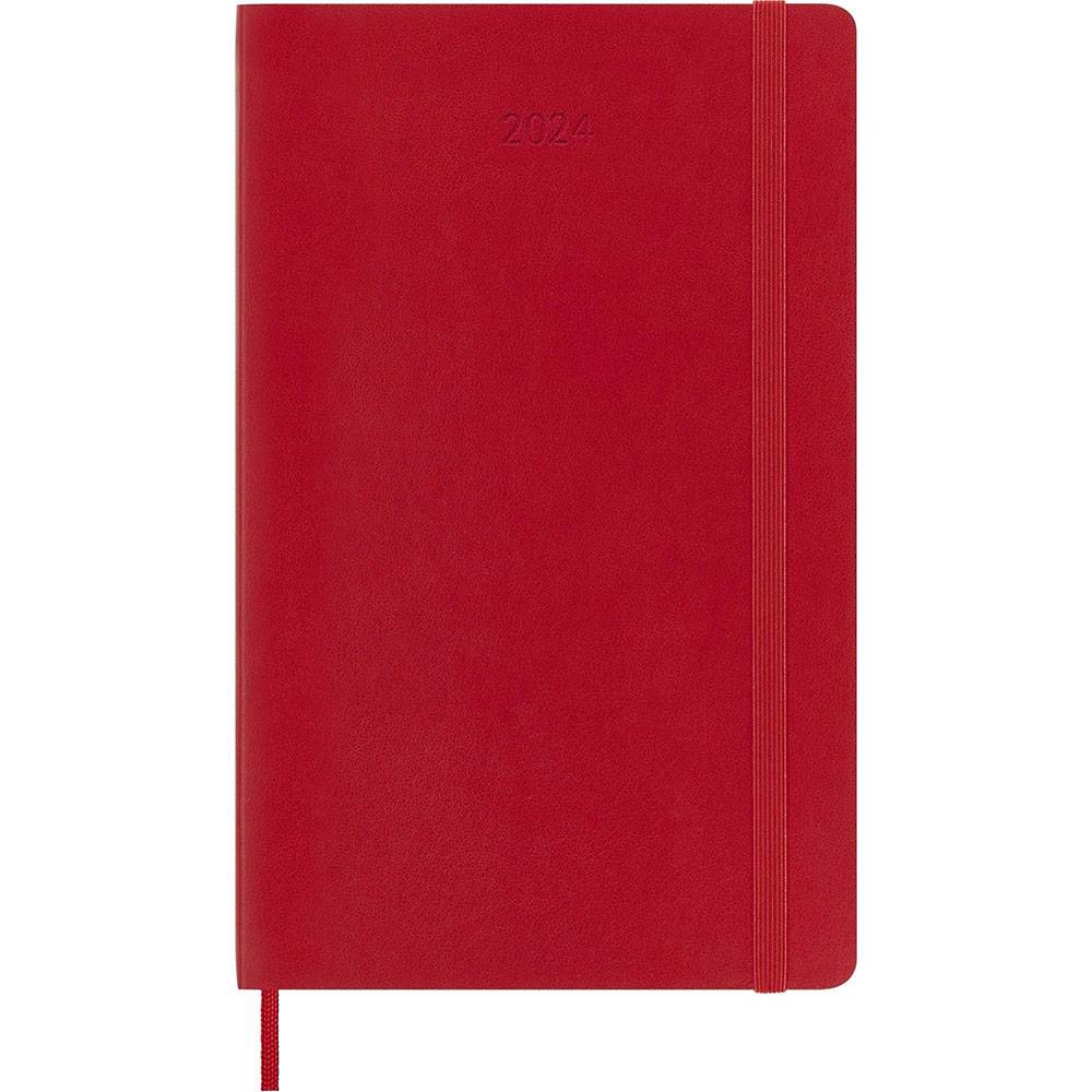 2024 Moleskine Scarlet Red Soft Cover Large Weekly Planner