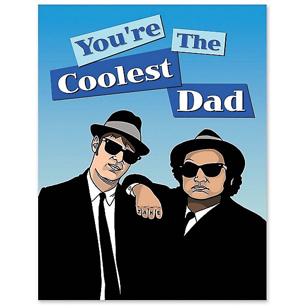 Brown Baseball Cap Top Fold: Cool Dad Father's Day Card