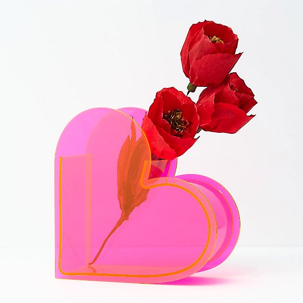 Acrylic Heart Box with Personalized Ribbon