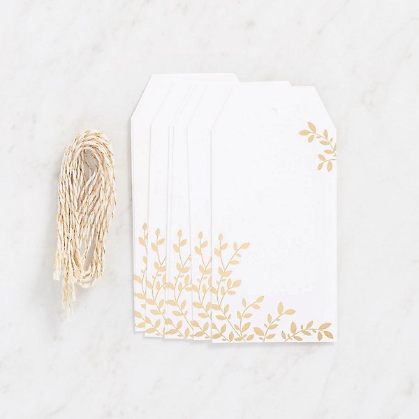 Gold Leaves Foil Hang Tags