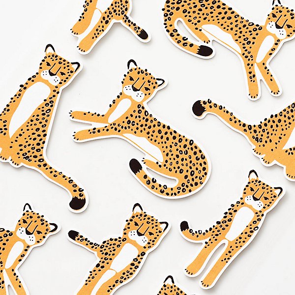 Watercolor Leopard Print Sticker Sheet