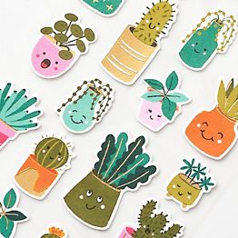 Plant Happy Face Stickers | Paper Source