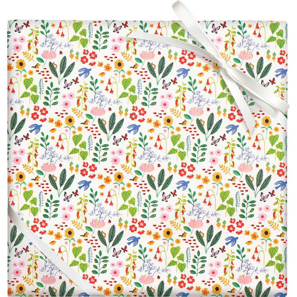 Paper Source Floral Forest Stone Paper Roll Wrap