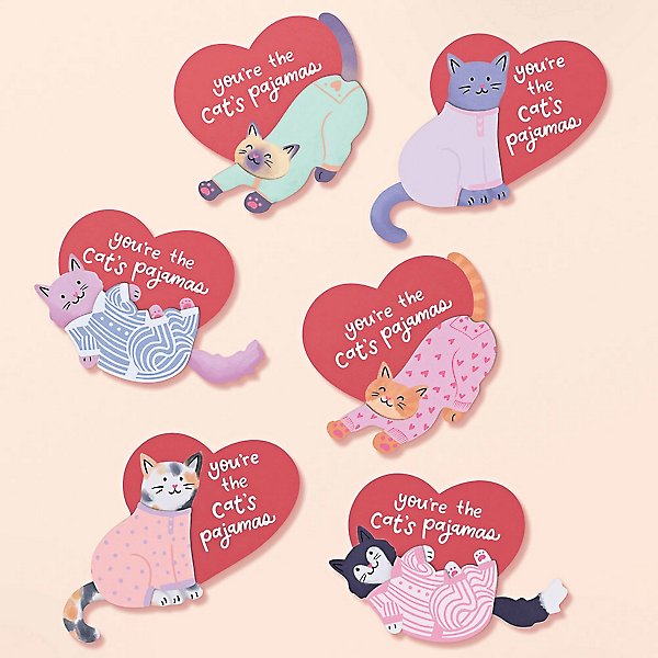 Cats Pajamas Valentine Card Kit