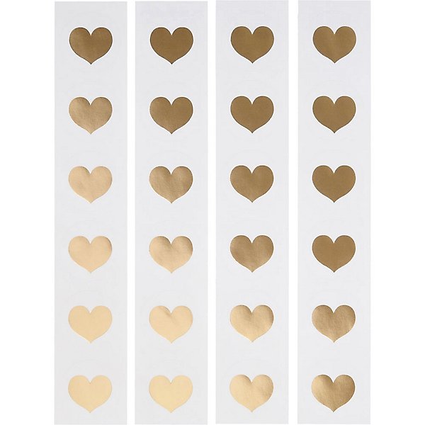 100pcs 5cm Customize Gold Printing heart Transparent Birthday Wedding Sticker 