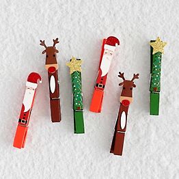 Santa Reindeer and Tree Clothespins | Paper Source