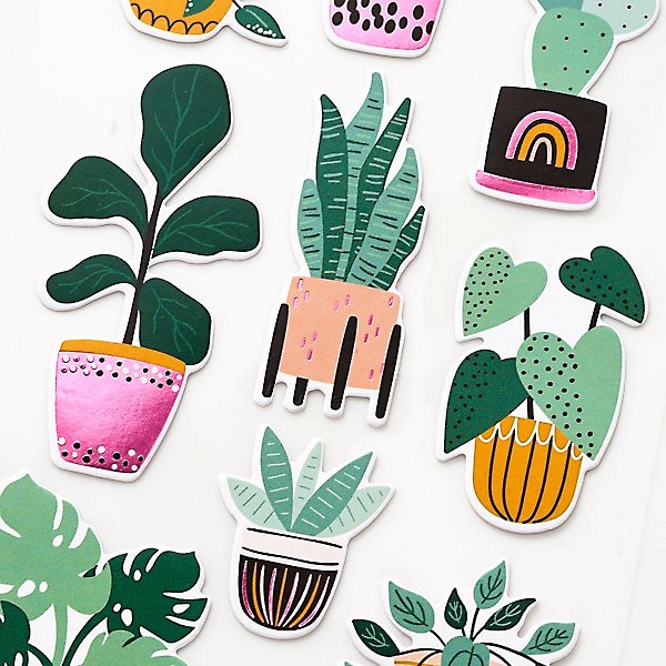 Potted Plant Stickers | Paper Source