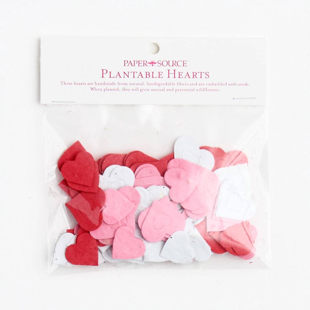 Aqua Heart Shaped Plantable Wildflower Seed Recycled Paper Confetti 