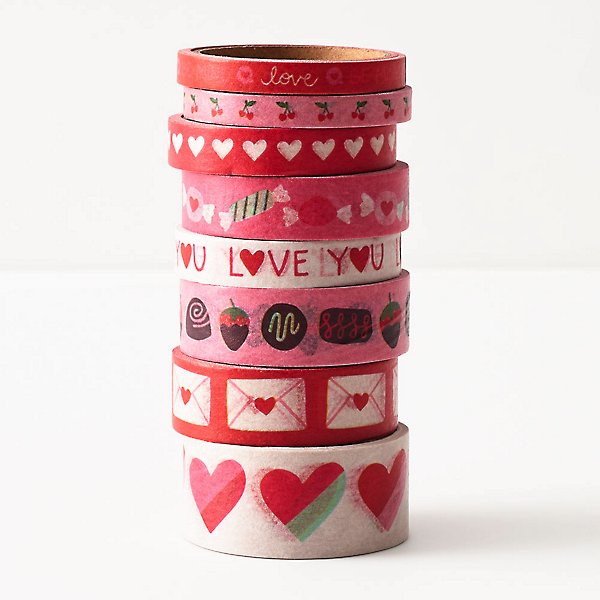 Red and Pink Heart Washi Tape 24257060 PNG