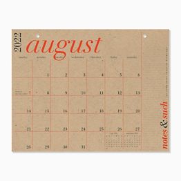 Custom Personalized Monogrammed Polka Dot Style Wooden Calendar Holder filled with a 2021 calendar and includes an order form page for 2022