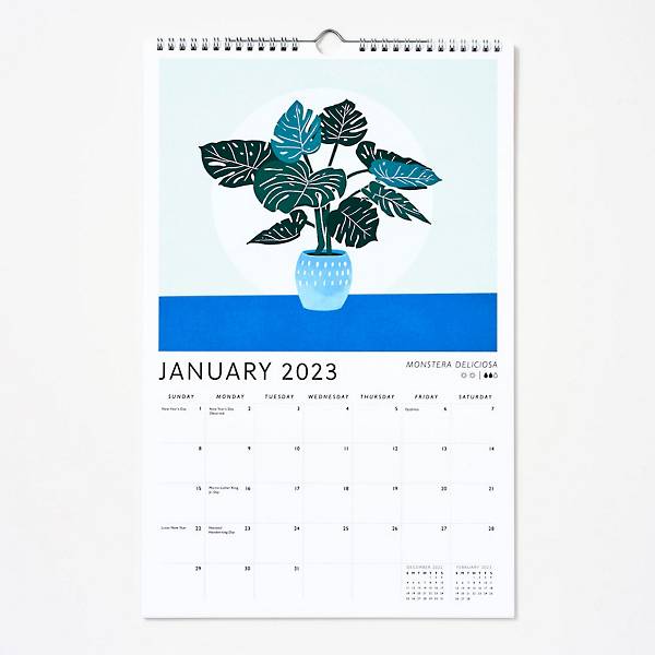 Paper Source House Plants Wall Calendar.