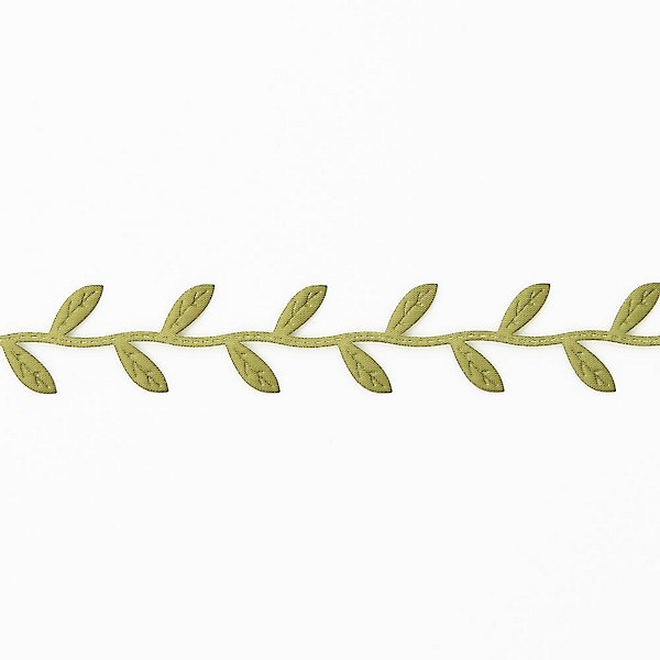 May Arts Cutout Leaves Ribbon 1X30YD Olive