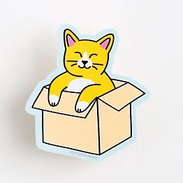 Miniature Shipping Box Flake Sticker Set - Cat Supply – GiantRobotStore