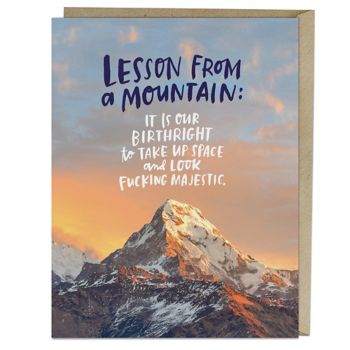 Lesson From A Mountain Card | Paper Source