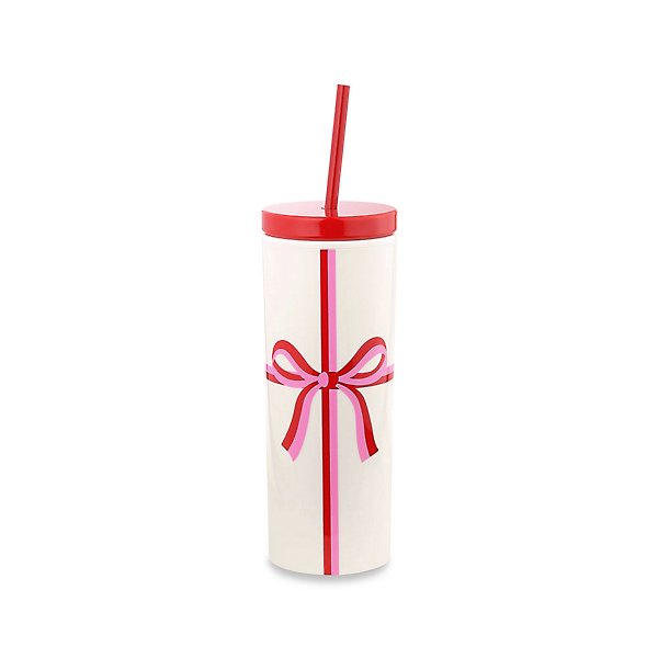Bow Time Quiet Time Plastic Tumbler with Straw – ReyesWreathCreations