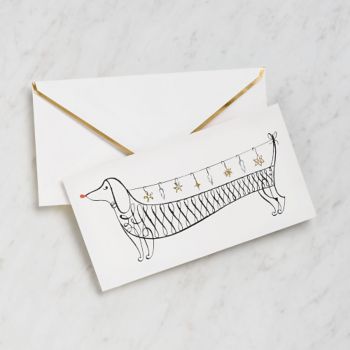 Dachshund with Ornaments Holiday Card Set