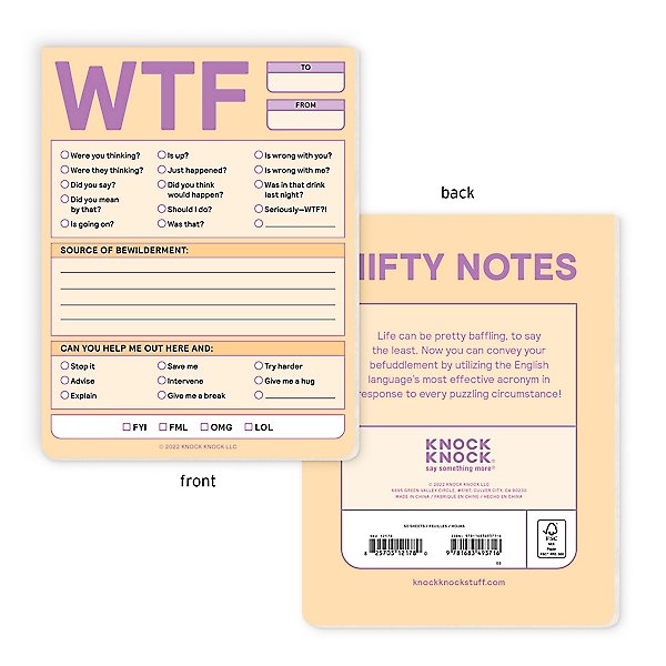 Knock Knock Nifty Notes - WTF