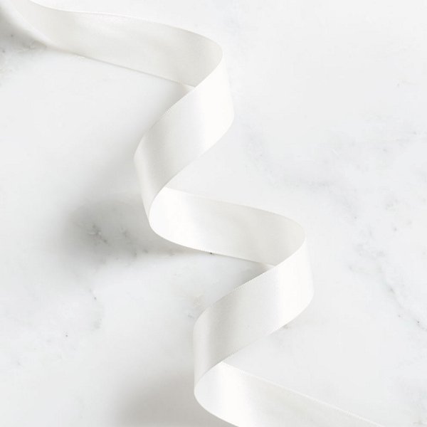 1.5 Wide Soft White Satin Ribbon