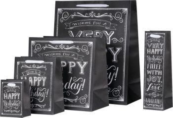 Small Happy Birthday Chalkboard Gift Bag