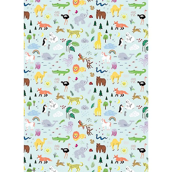 1 Luxury Sheet Alphabet Of Animals Gift Wrap Wrapping Paper Museums & Galleries 