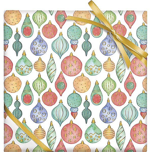 Merry & Bright Christmas Trees, Watercolor Gift Wrap, Boutique Luxurio –  madpaperie