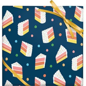 Birthday Cake Slice Stone Wrapping Paper
