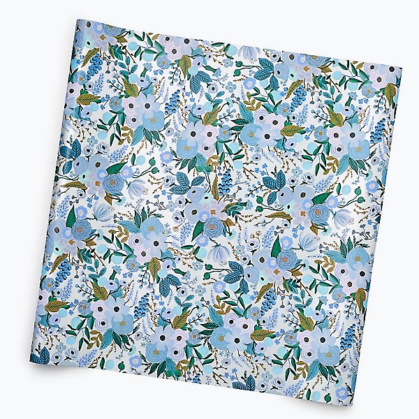 Garden Party Floral Blue Gift Wrapping Paper Home Malone New Orleans