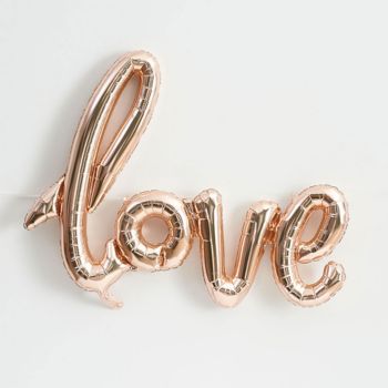 gold foil love balloons