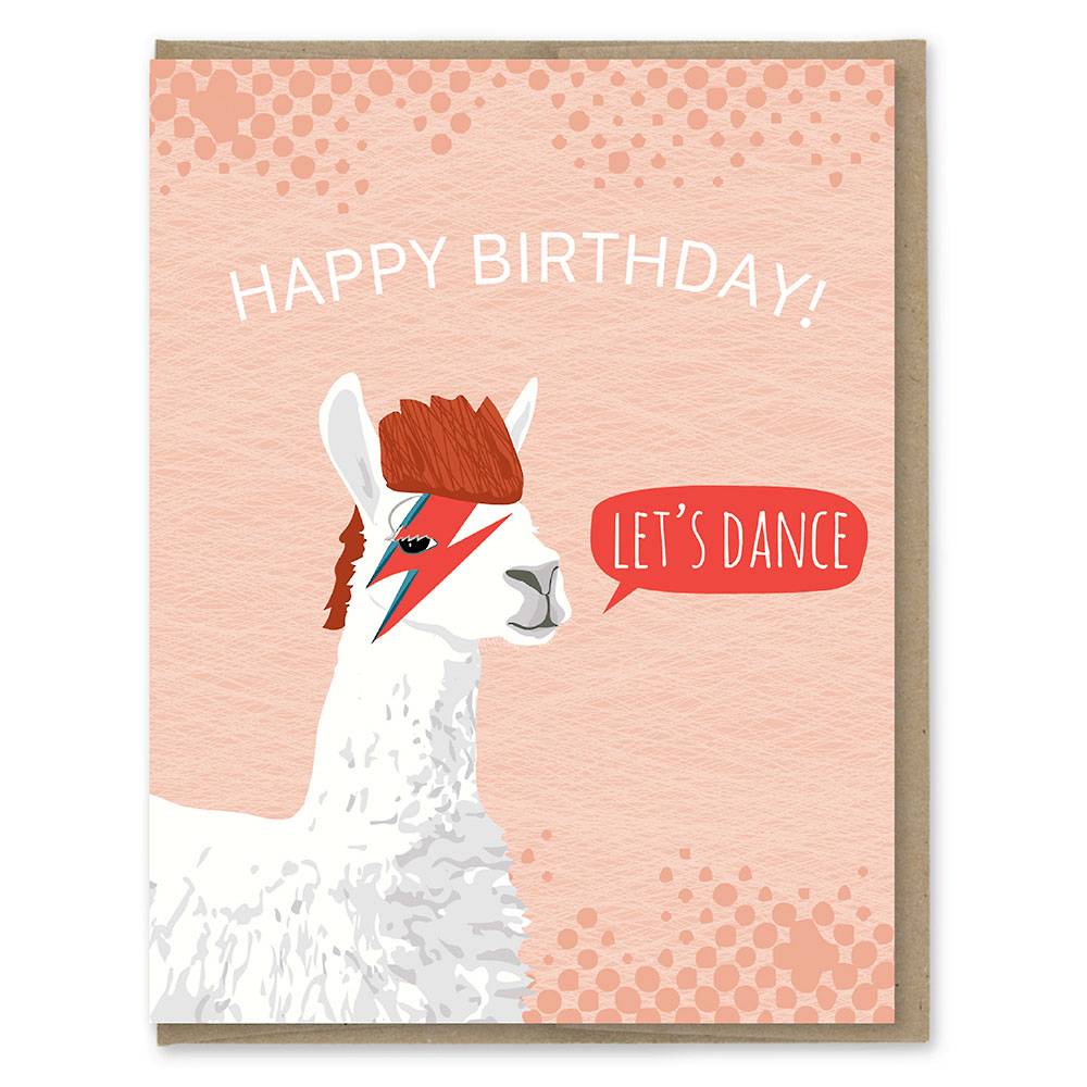 Let's Dance Llama Birthday Card