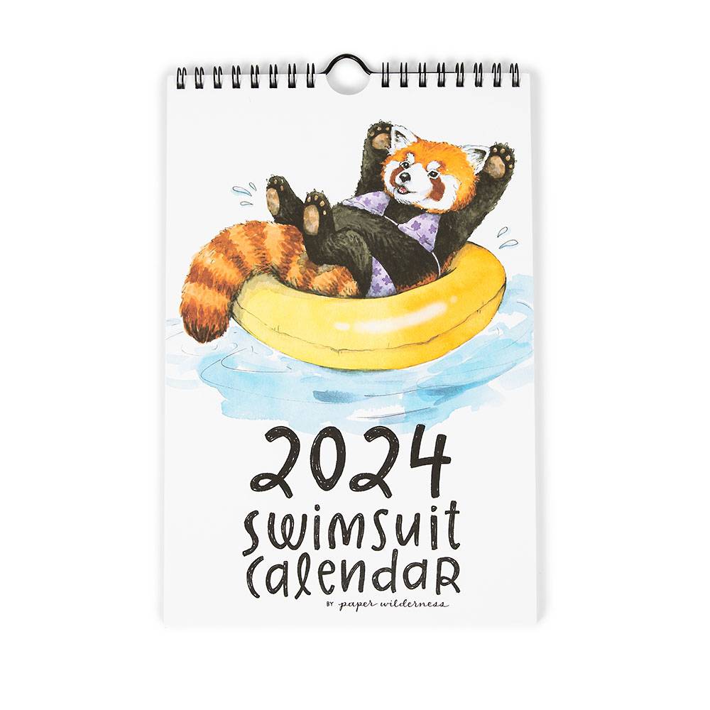 2024 Animal Swimsuit Wall Calendar