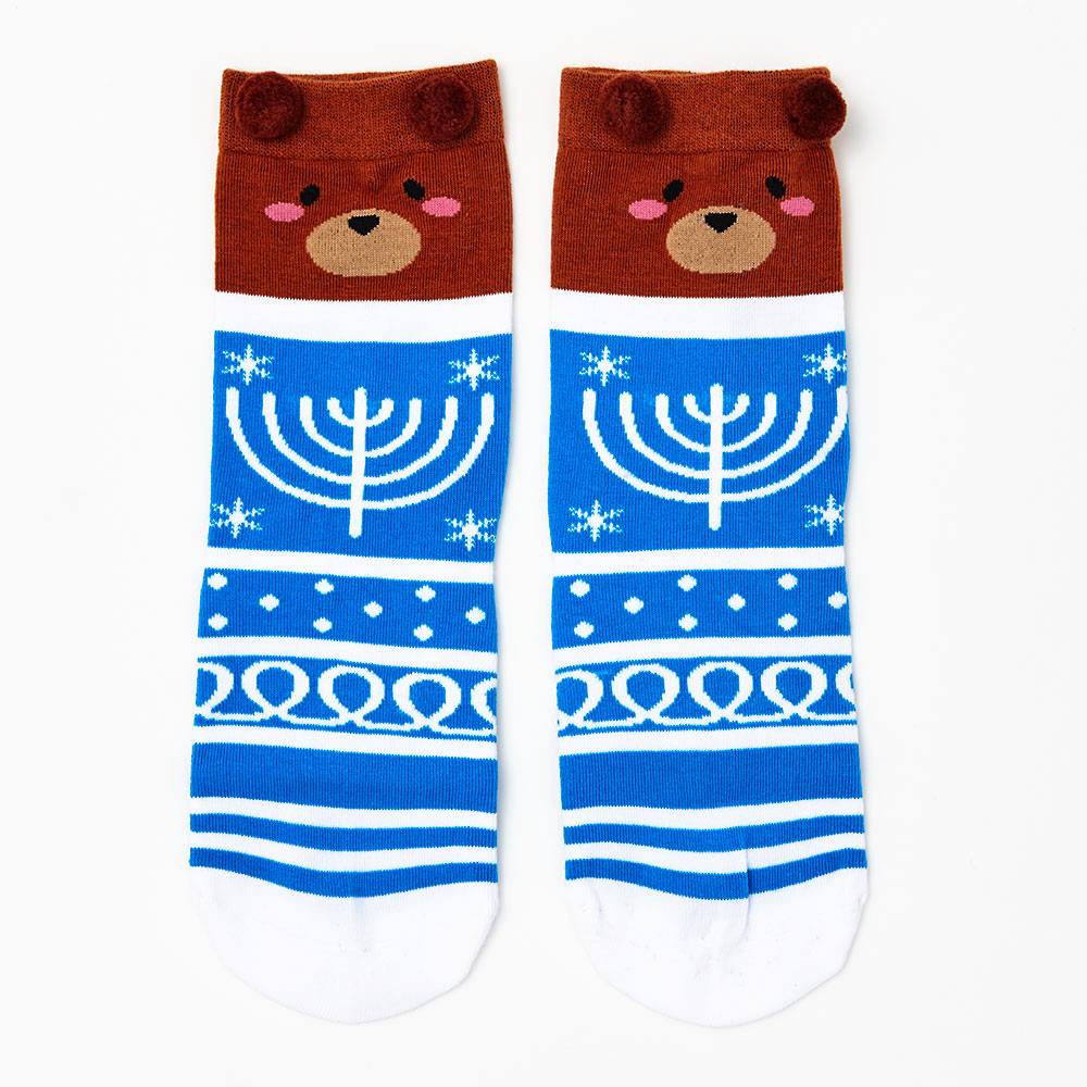 Hanukkah Bear Kids Socks
