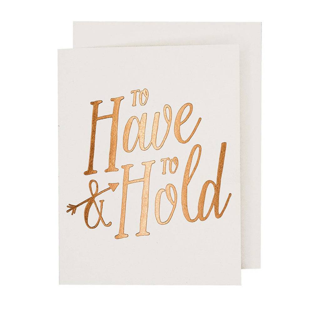 To Have and To Hold Wedding Card