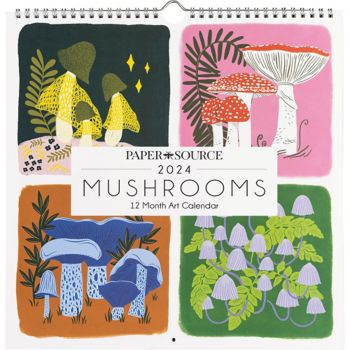 2024 Mushrooms Wall Calendar | Paper Source