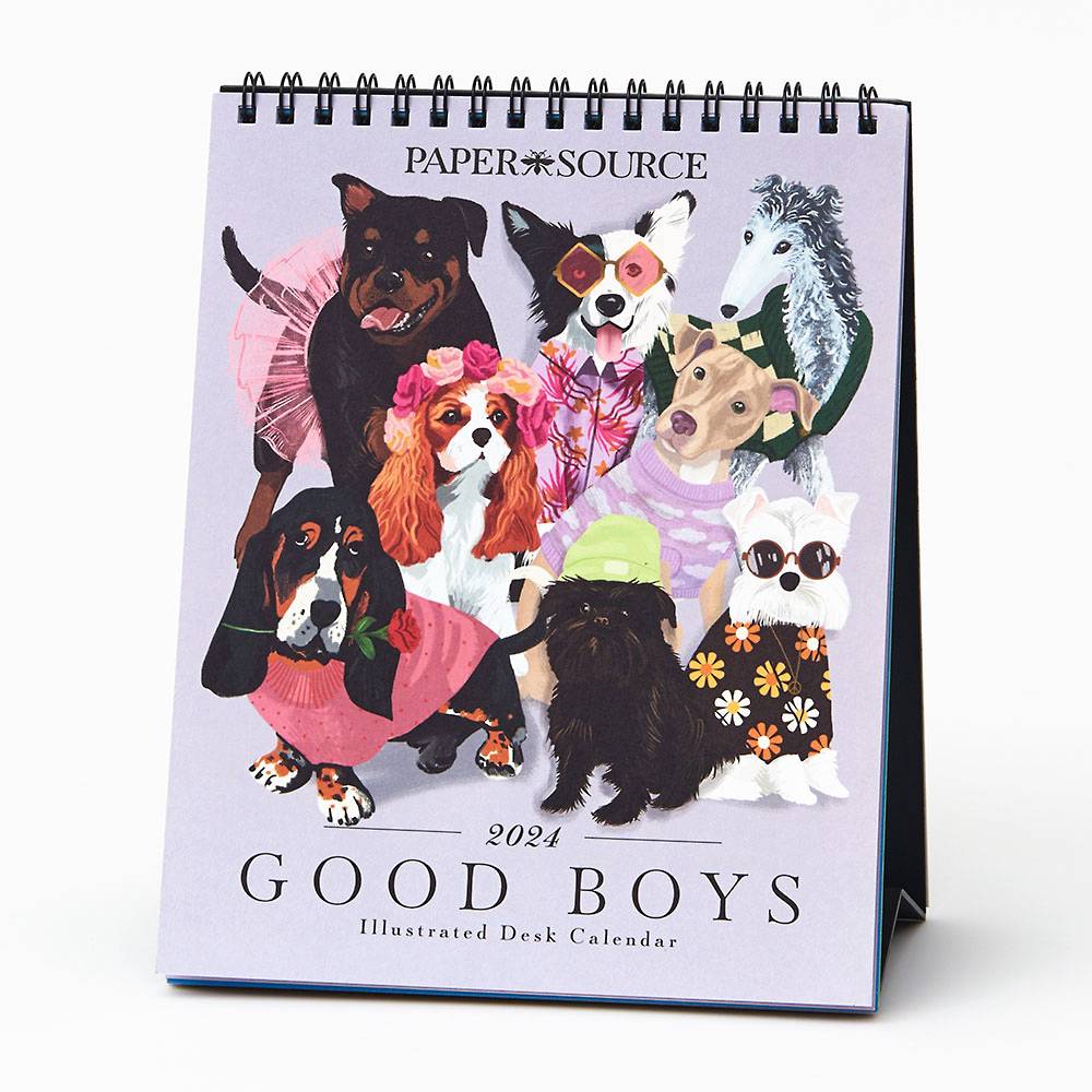 2024 Good Boys Desk Calendar