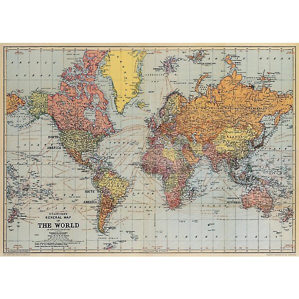Vintage World Map Wrapping Paper: Perfect for Travel Lovers, Unique World  Map Gift Wrap for Any Occasion 