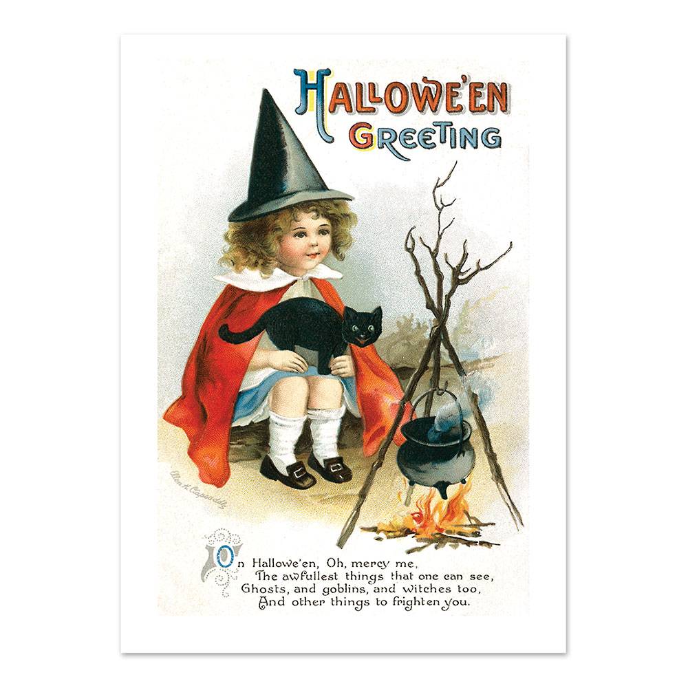 Halloween Greetings Witch Halloween Card
