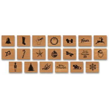 Download Christmas Rubber Stamps Paper Source PSD Mockup Templates
