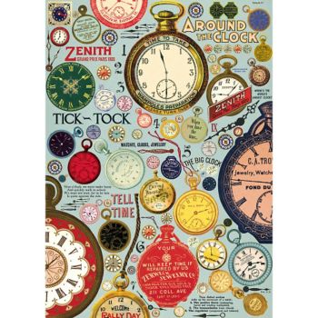 Vintage Clocks Flat Wrap
