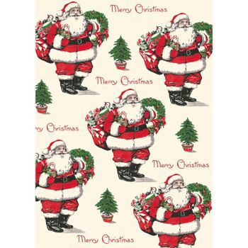 Merry Christmas Santa Flat Wrap