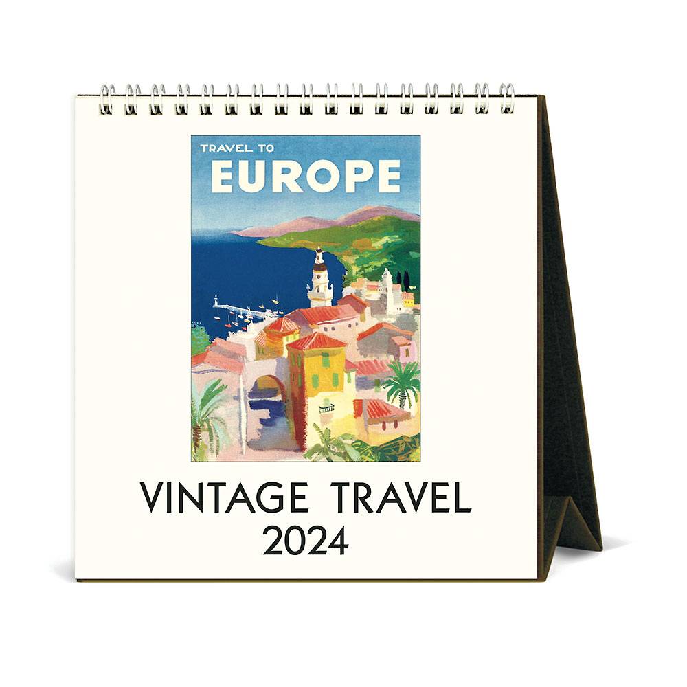 2024 Cavallini & Co. Vintage Travel Desk Calendar