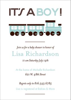 Train Baby Shower Invitation | Paper Source