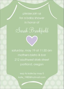 Onesie Baby Shower Invitation | Paper 