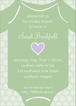 onesie baby shower invitations