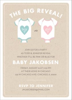 baby shower reveal invitations