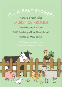 Farm Animals Baby Shower Invitation Paper Source