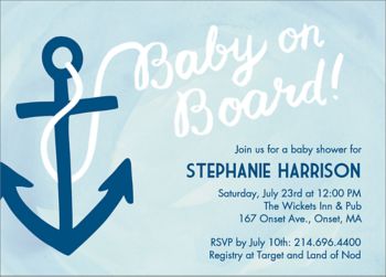 baby on board baby shower invitations