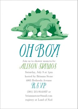 dino baby shower invitations