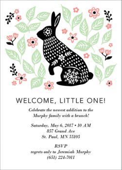 bunny baby shower invitations