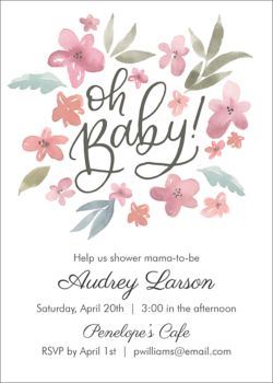 baby shower invitation with picture